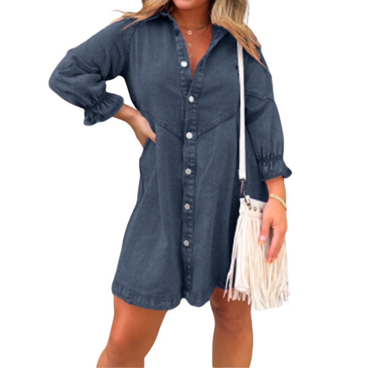 Renee™ | Stijlvolle puff sleeve mini jurk