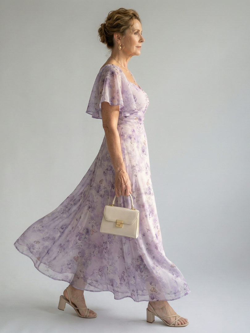 Vaelis | Flutter sleeve midi jurk