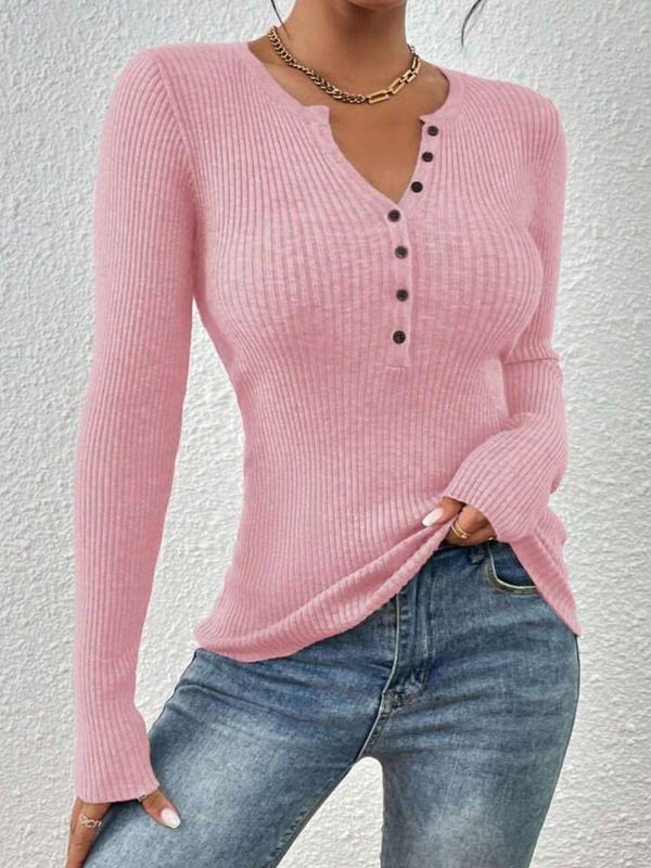 Shasha™ | Elegante chique slim fit lange mouwen ronde hals tops
