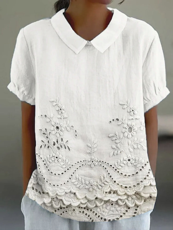 Josephine | Bloemen embroidered shirt