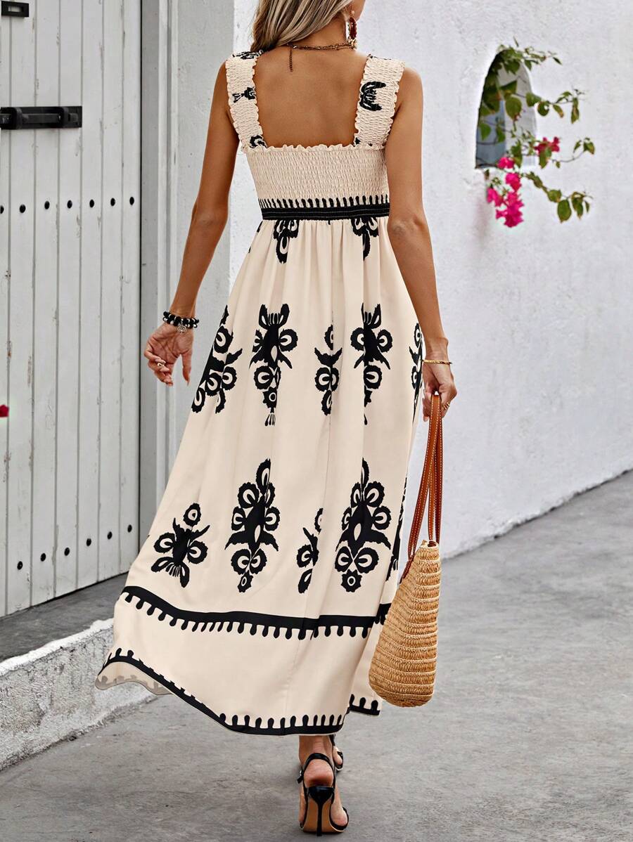 Valencia | Zonder mouwen square neck jurk