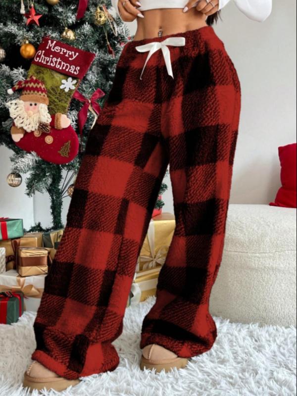 Amber™ | Comfortabele plaid straight broek for cold weather wear