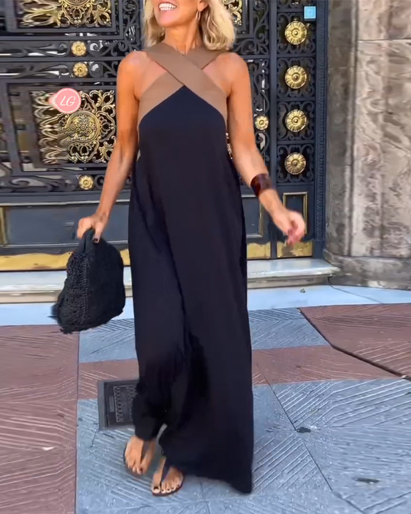 Millen™ | Cross neck elegance jurk