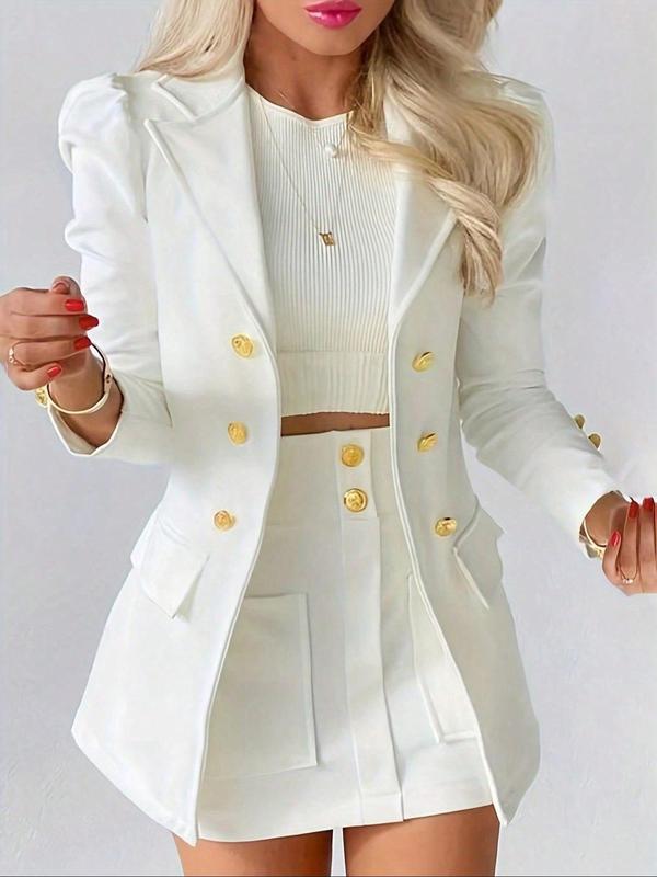 Magda™ | Elegante two-piece blazer & rok set for winter & fall fashion