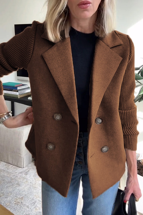Sorelle™ | Elegante knit-sleeve blazer