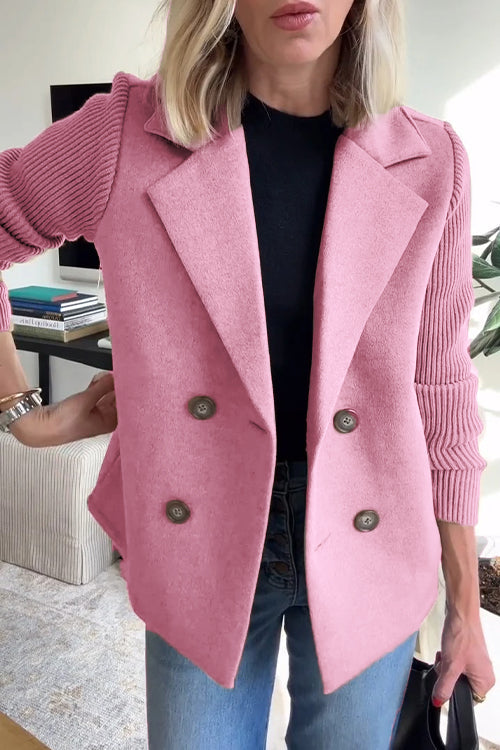 Sorelle™ | Elegante knit-sleeve blazer