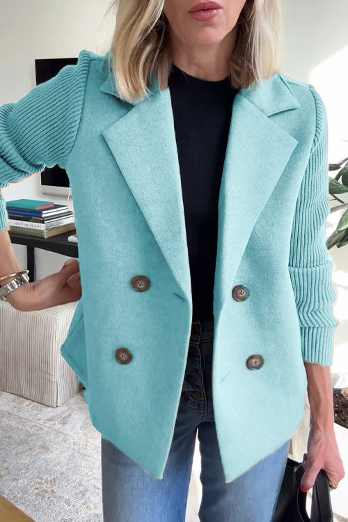 Sorelle™ | Elegante knit-sleeve blazer