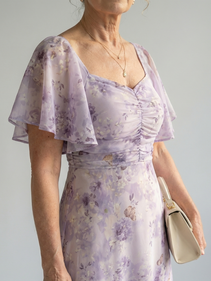 Vaelis | Flutter sleeve midi jurk