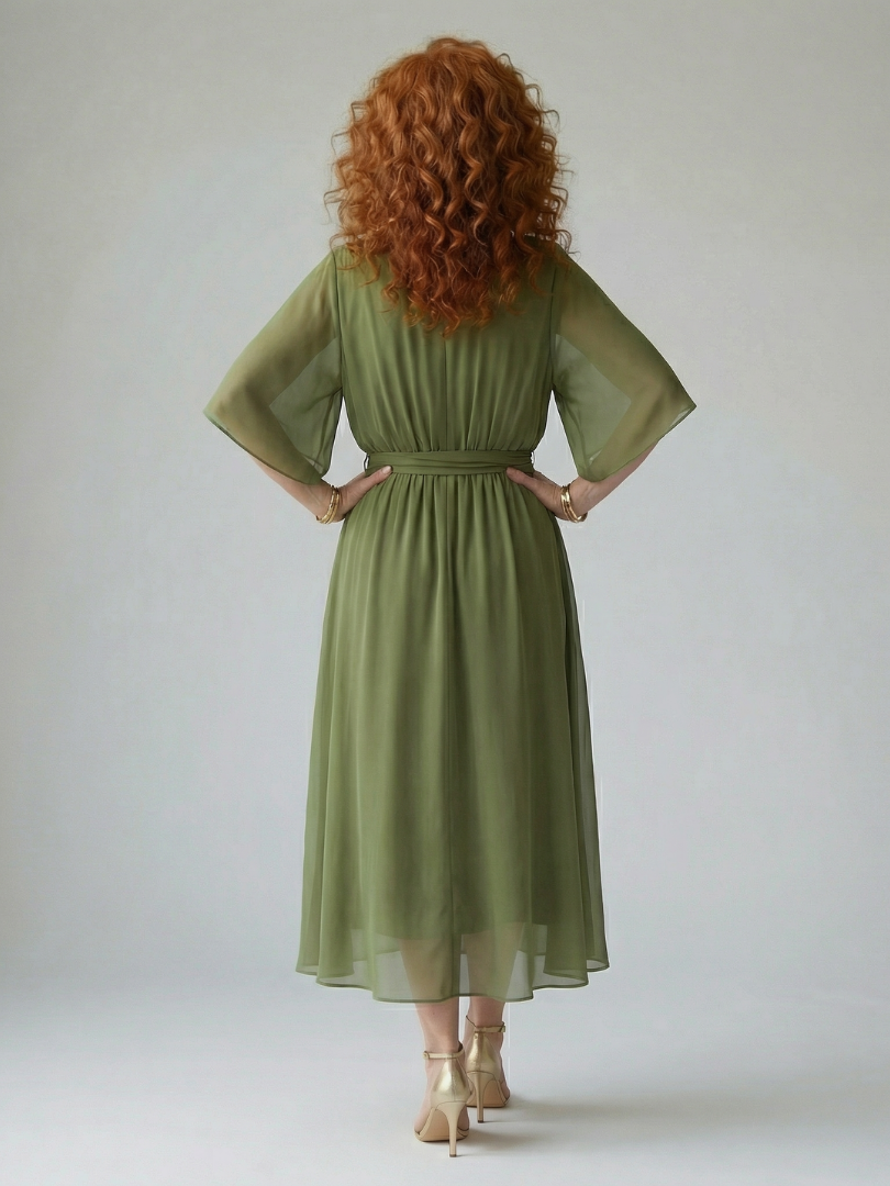 Elric | Light drape midi jurk