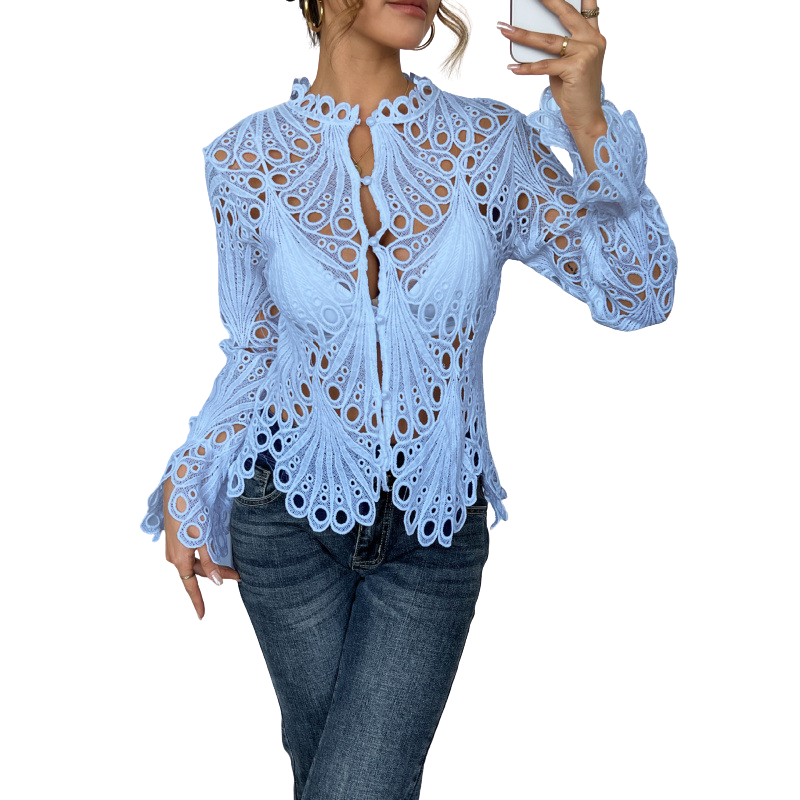 Sarah™ | Moderne hollow detail blouse