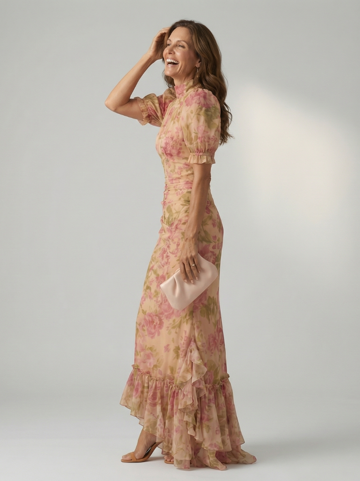 Vianne | Gentle high neck maxi jurk