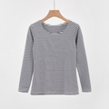 Evanthia™ | Casual gestreepte slim-fit lange mouwen top