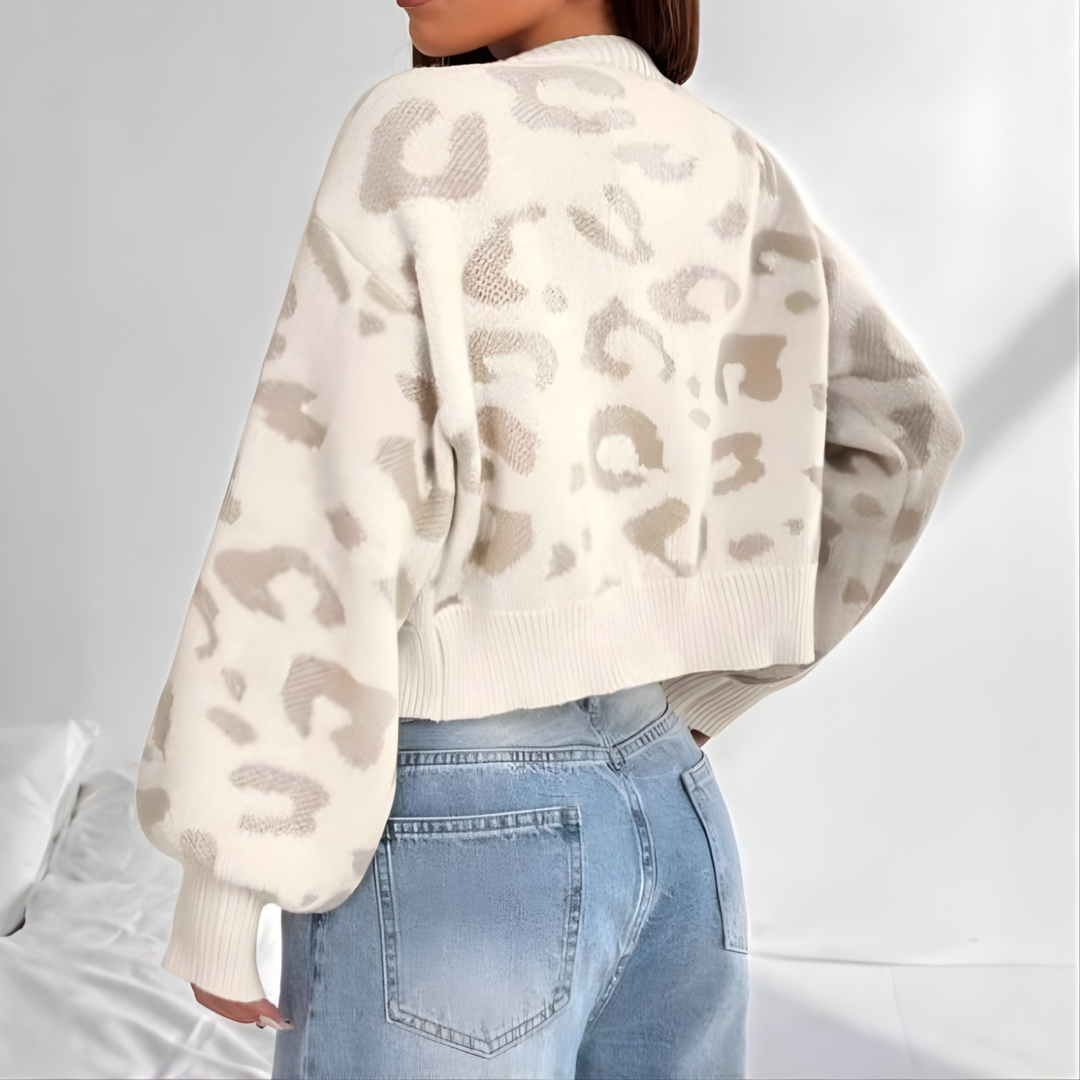 Avia™ | Comfy leopard print lantern sleeve vest
