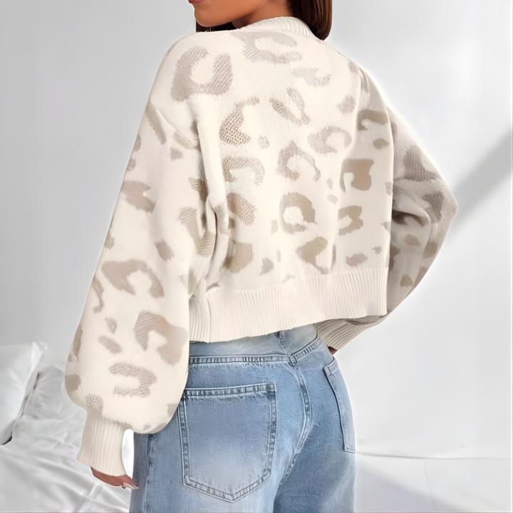 Avia™ | Comfy leopard print lantern sleeve vest