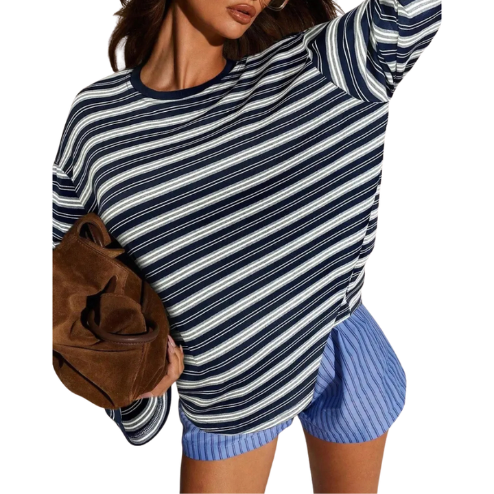 Laiza™ | Moderne lange mouwen gestreepte shirt