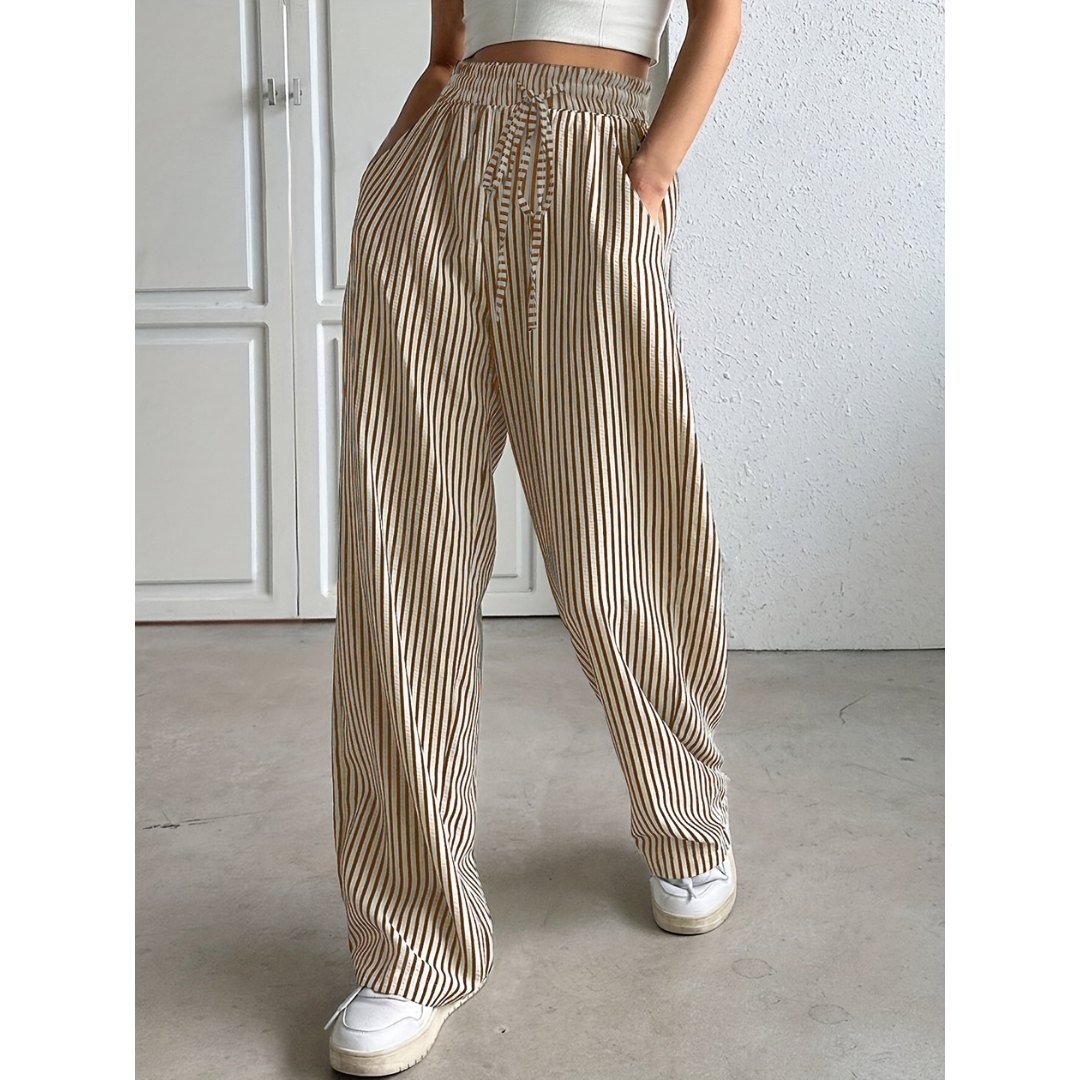 Bayleez™ | Simple summer gestreepte relaxte fit bottoms