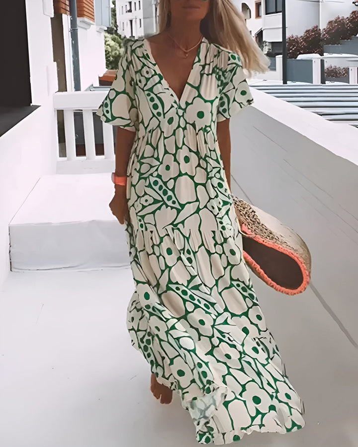 Delia | Moderne bloemenjurk