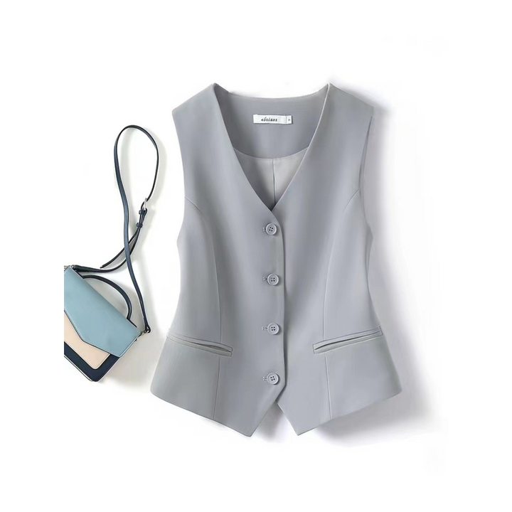 Zarina™ | Classy zonder mouwen button-front pak vest