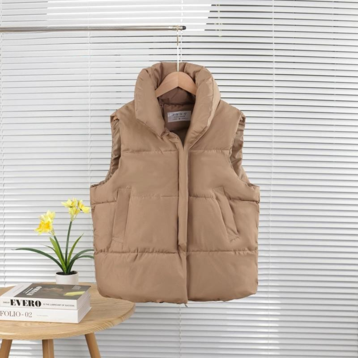Alula™ | Comfy oversized high neck zonder mouwen puffer jas