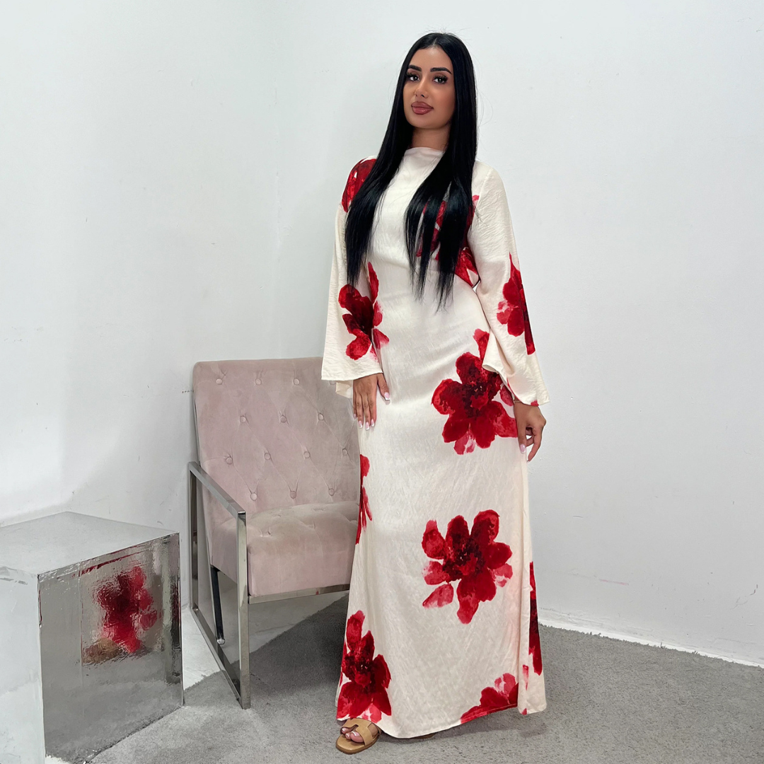 Alon™ | Modest bloemen loose fit maxi jurk