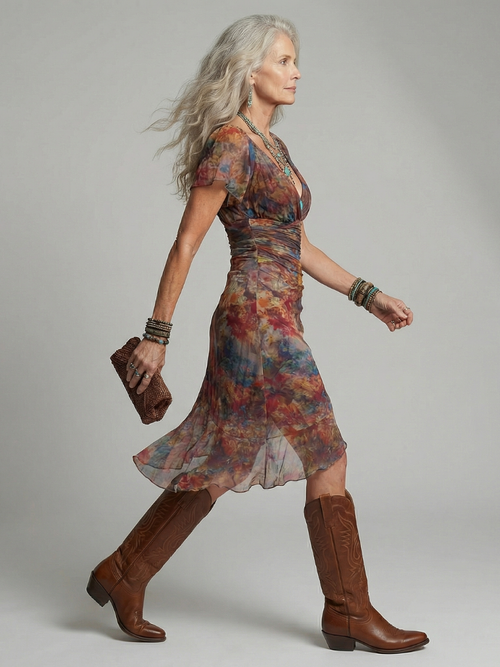Aeris | Quiet halter midi jurk