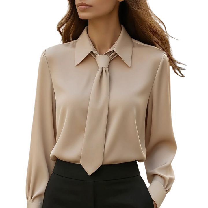 Jonnie™ | Moderne tie detail lange mouwen shirt