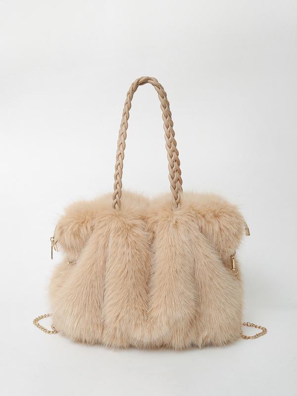 Charlotte™ | Versatile plush velvet shoulder shopper