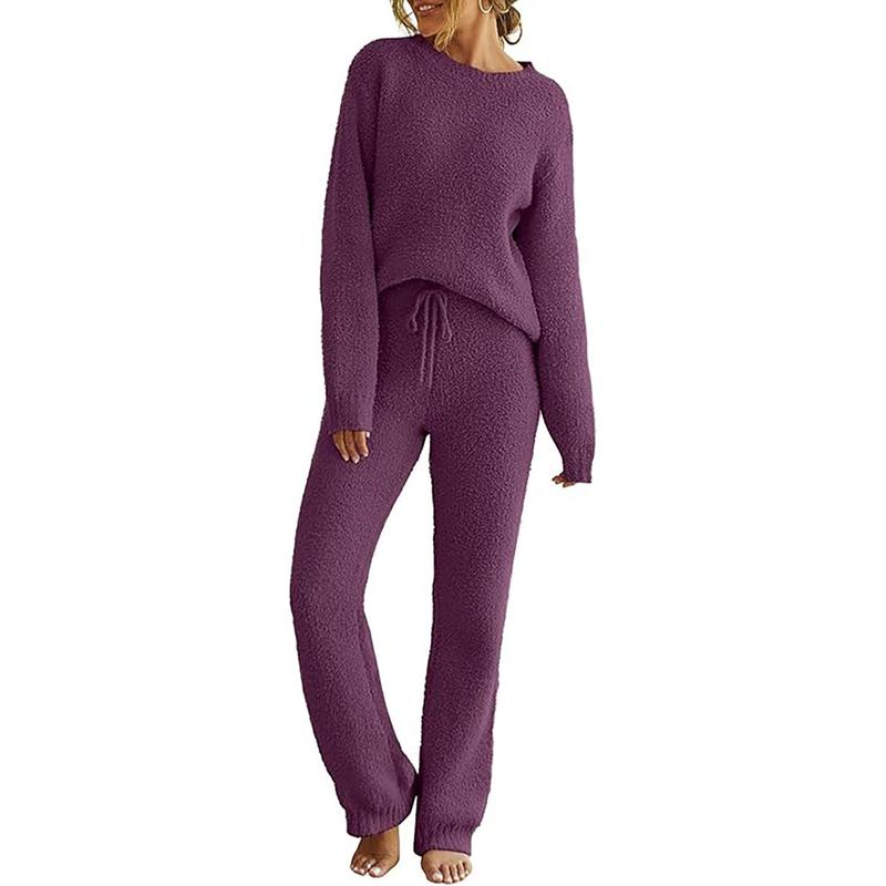 Angel™ | Dames cozy pajama set fuzzy fleece 2-piece lounge trui for winter