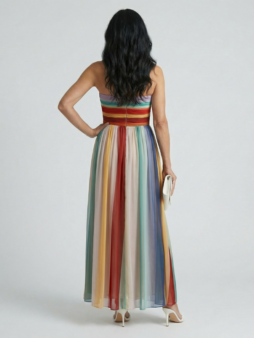Serene | Light stripe maxi jurk