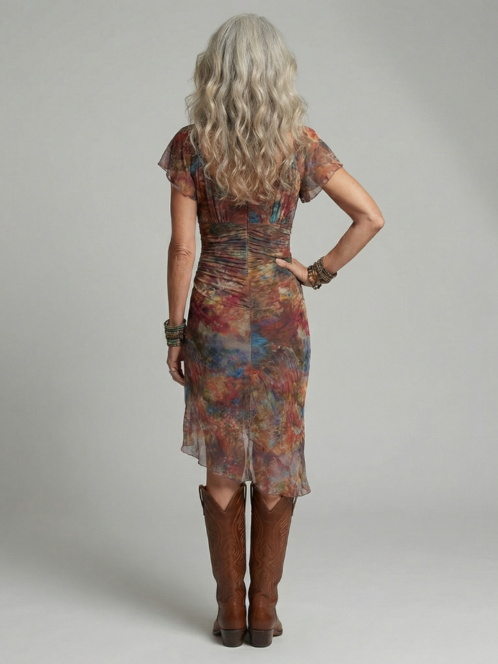 Aeris | Quiet halter midi jurk