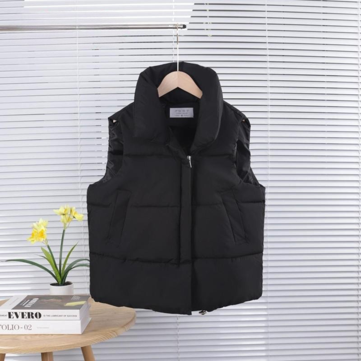 Alula™ | Comfy oversized high neck zonder mouwen puffer jas