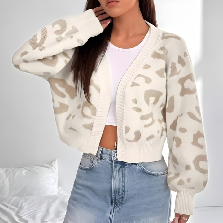 Avia™ | Comfy leopard print lantern sleeve vest