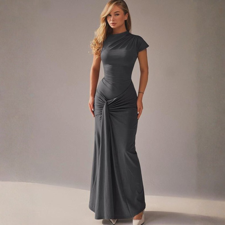 Lola™ | Elegante wrap ruched bodycon formal jurk