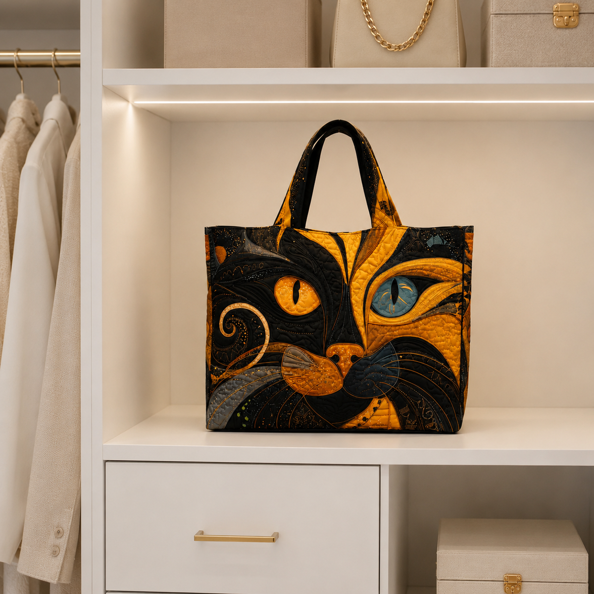 Gewatteerde shopper - Mystic Cat