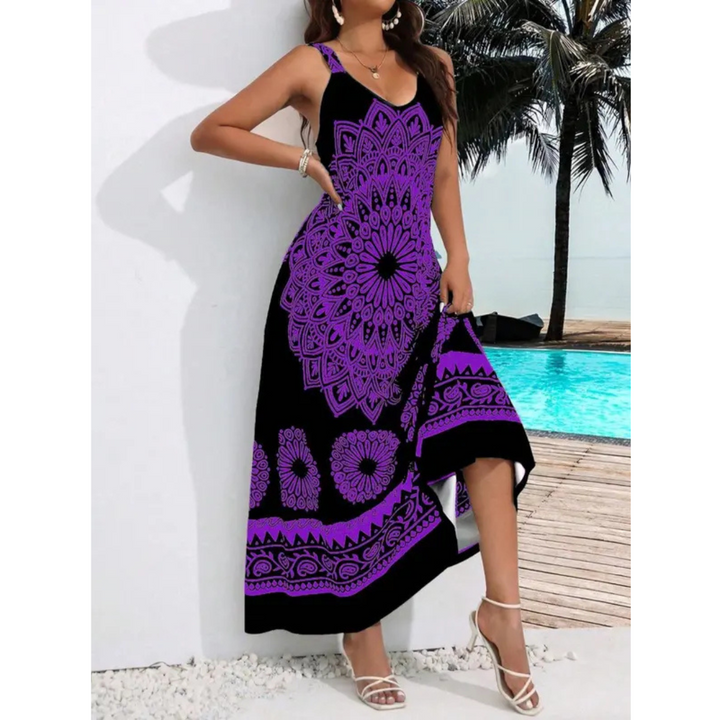 Amariel™ | Casual plus size zonder mouwen summer maxi jurk