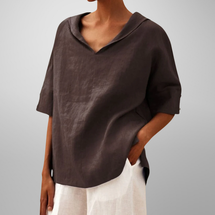 Lucy™ | Cotton loose-fitting blouse