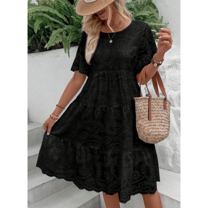 Raemi™ | Elegante ronde hals boho zomerjurk