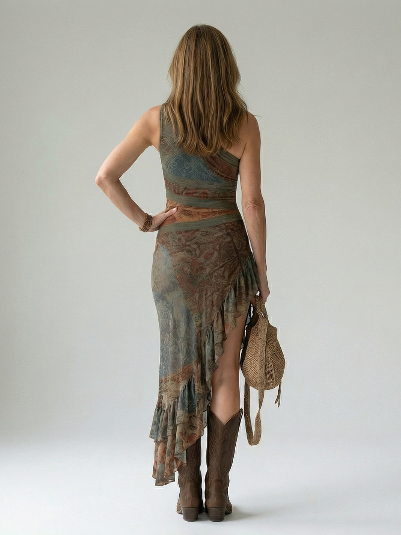 Zalia | Quiet drape midi jurk