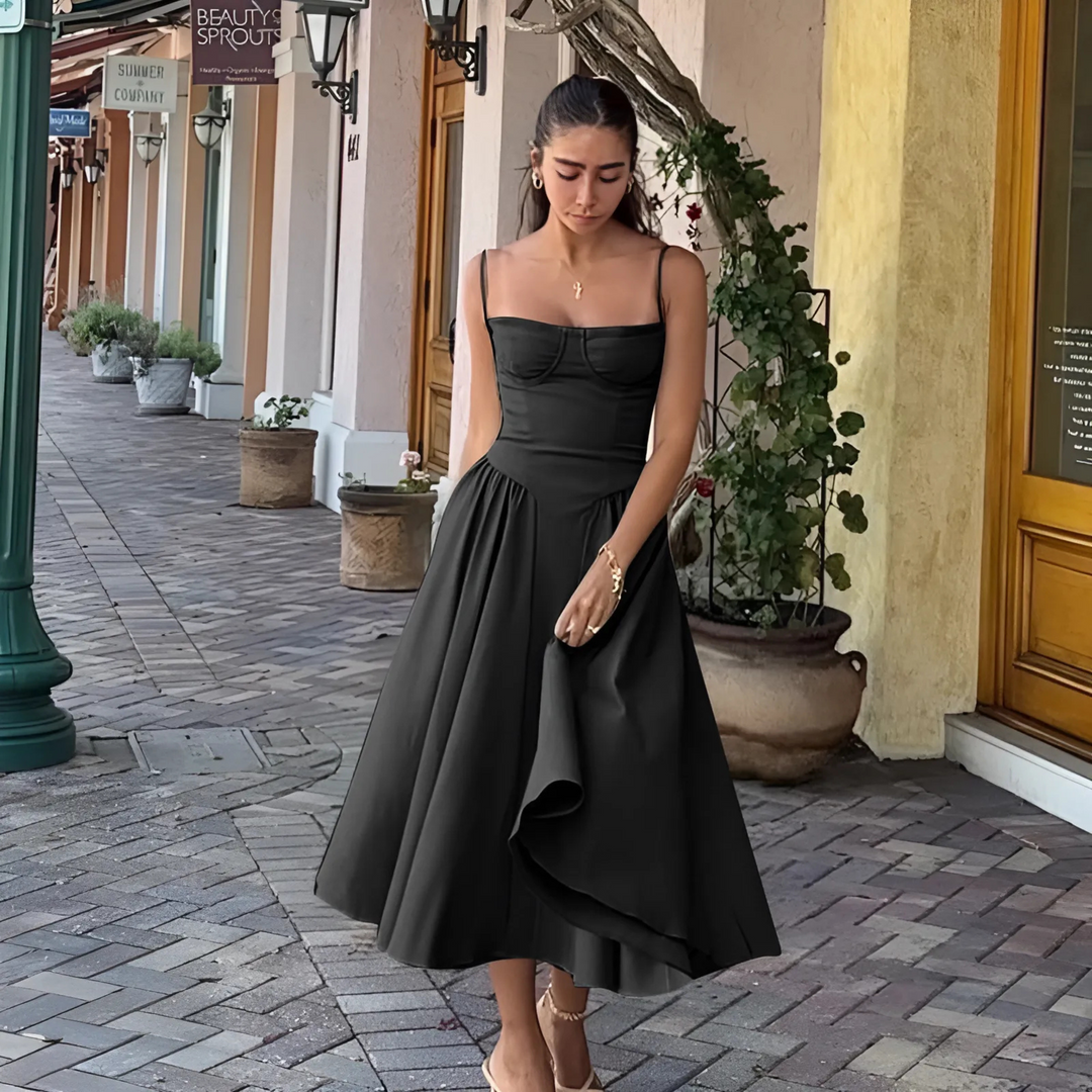Trenta™ | Chique spaghetti strap bodycon midi jurk