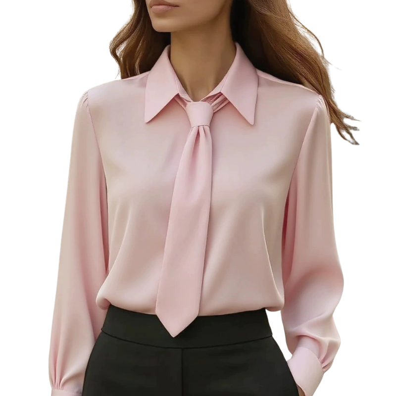 Jonnie™ | Moderne tie detail lange mouwen shirt