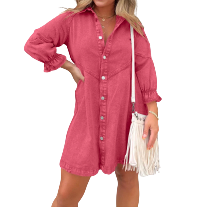 Renee™ | Stijlvolle puff sleeve mini jurk