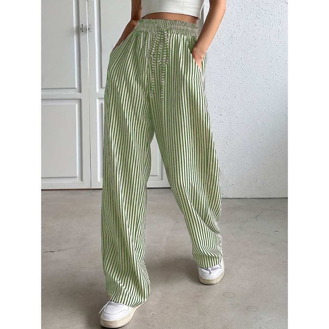 Bayleez™ | Simple summer gestreepte relaxte fit bottoms