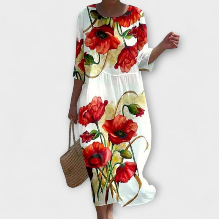 Shae™ | Elegante bloemen maxi jurk