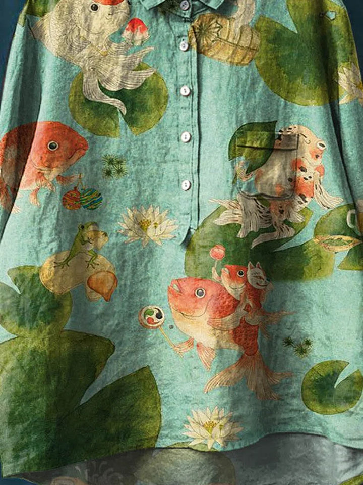 Claudia™ | Fish art shirt