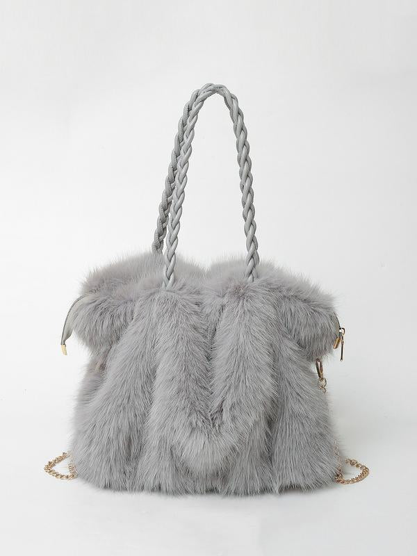 Charlotte™ | Versatile plush velvet shoulder shopper