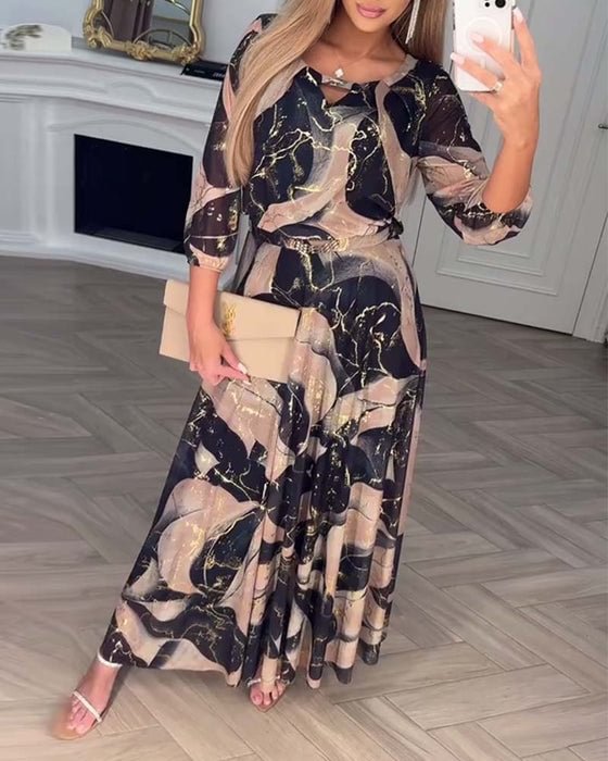 Chavelle | Jurk van chiffon met print