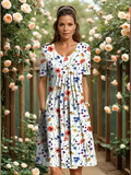 Elarisse | Bloemen midi jurk