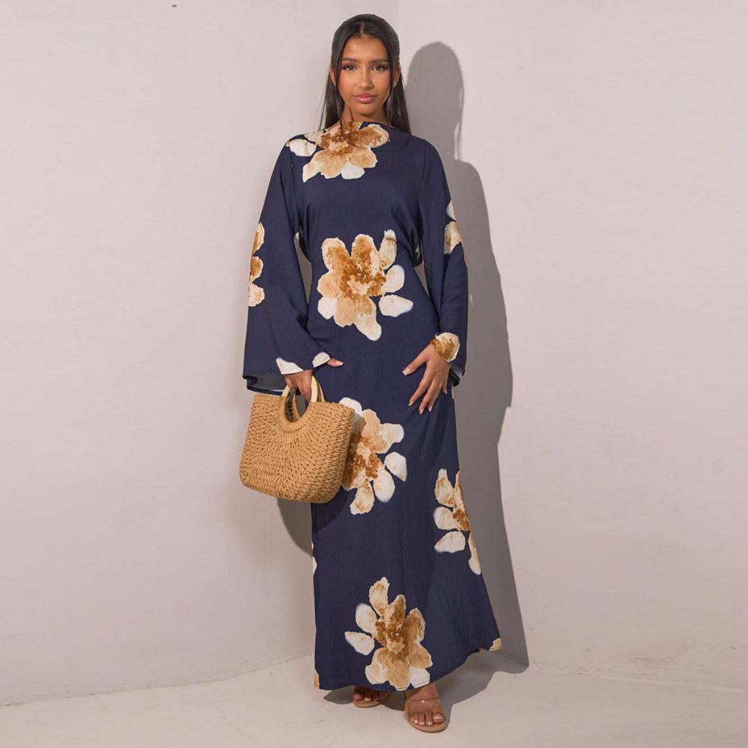 Alon™ | Modest bloemen loose fit maxi jurk