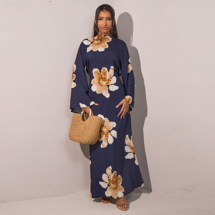Alon™ | Modest bloemen loose fit maxi jurk