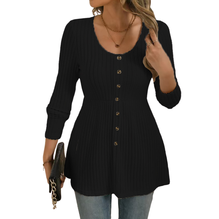 Dolly™ | Polished ronde hals lange mouwen top